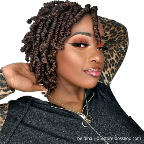 Pre twisted Spring Twists Crochet Hair Braids 10 inch Bomb Twists